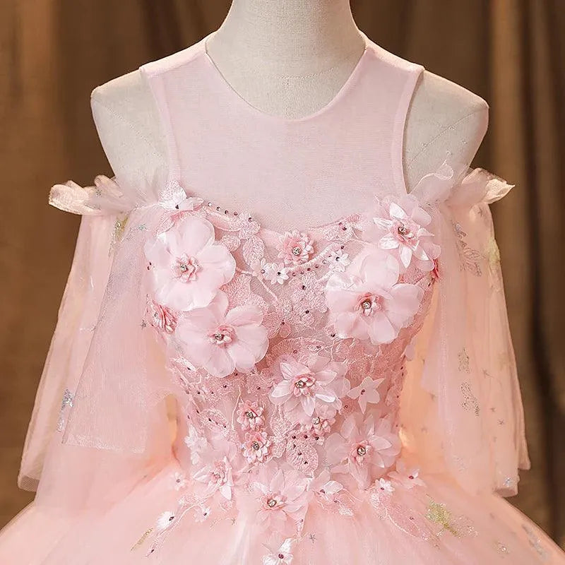 Quince Dress | New Sweet Pink Quinceanera DressesFree Petticoat Beautiful Flower Princess Ball GownColors Size Party Dress Customized