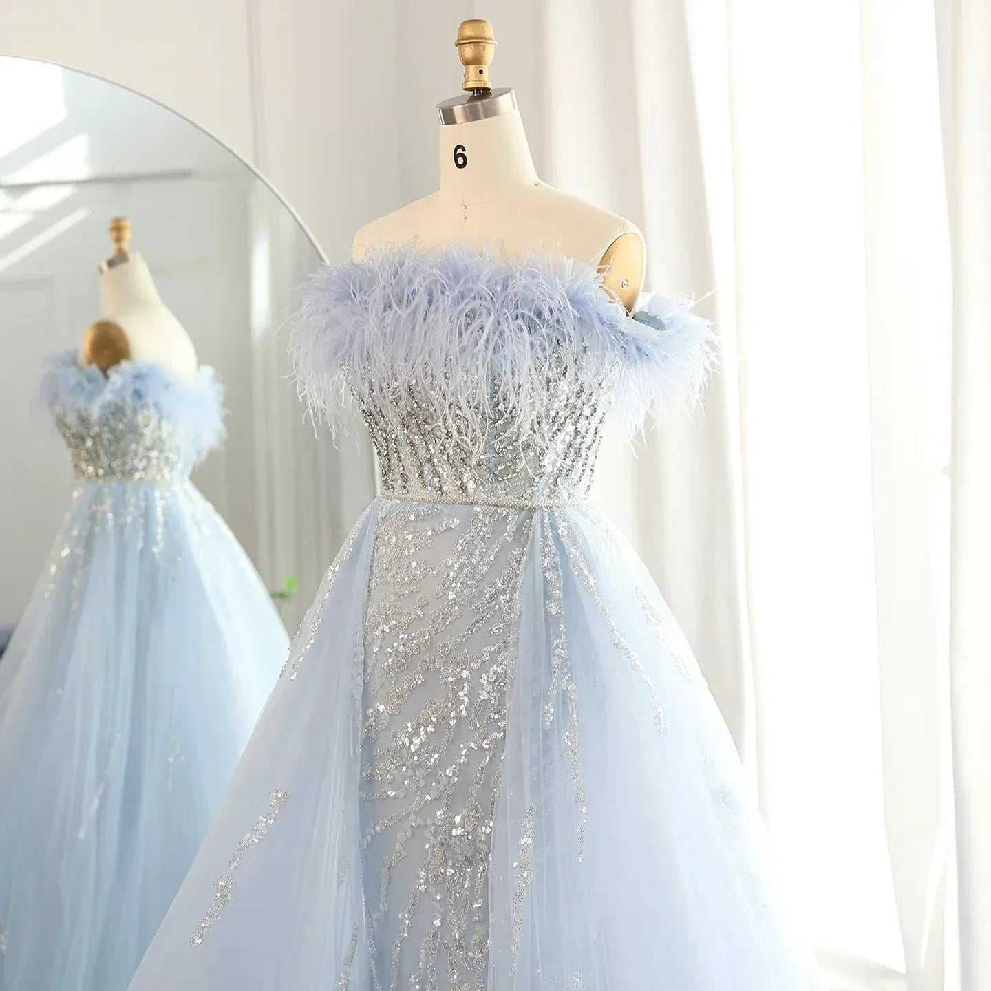 Lace Elegant Mermaid Gown Graduation Dresses Dusty Blue Lace Pastel Blue Evening Gown WPPUPP Tulle Off Lace Elegant Mermaid Gown Graduation Dresses Dusty Blue Lace Pastel Blue Evening Gown WPPUPP Tulle Off