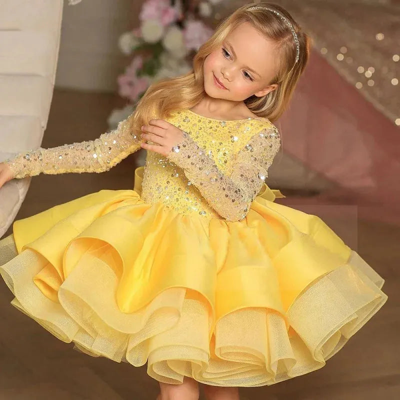 yellow easter dresses Personalized Daisy Dress: Girls' Spring Outfit, Custom Name Kids yellow dress Maoluo Vintage Girls Vintage Easter