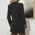 Solid Spliced Sequins Fashion Jackets for Women Lapel Long Sleeves Patchwork Single Breasted Elegant Jacket Female