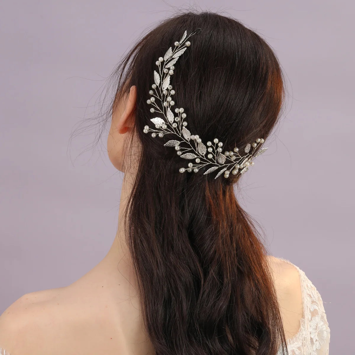 Women Bride Handmade Pearl Wedding Hair Accessories Vine Bridal Hair Bands