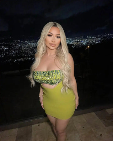 2025 Women Sexy Strapless Shinning Crystal Bodycon Mini Bandage Dress Nightclub Party Fashion Outfit