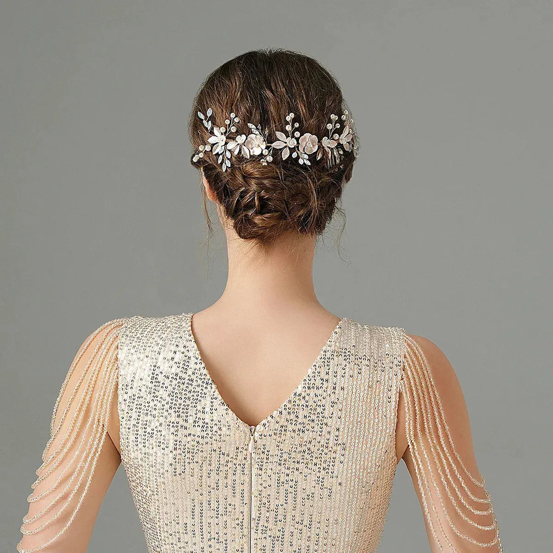 Gold Color Rhinestone Pearl Wedding Hair Comb Tiara Crystal Bridal Hair Jewelry Accessories Bride Hair Ornaments Headband