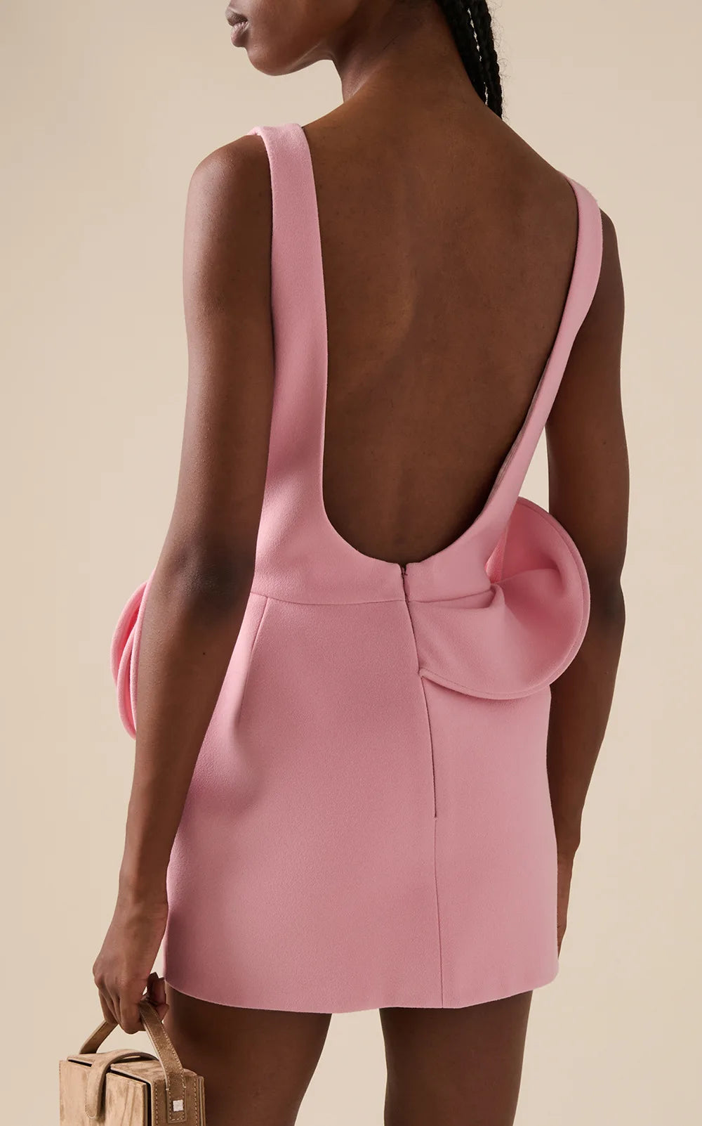 New Summer Pink Color Women Sleeveless Sexy O-Neck Backless Bodycon Mini Dress Celebrate Girls' Birthday Party Outfit Vestido