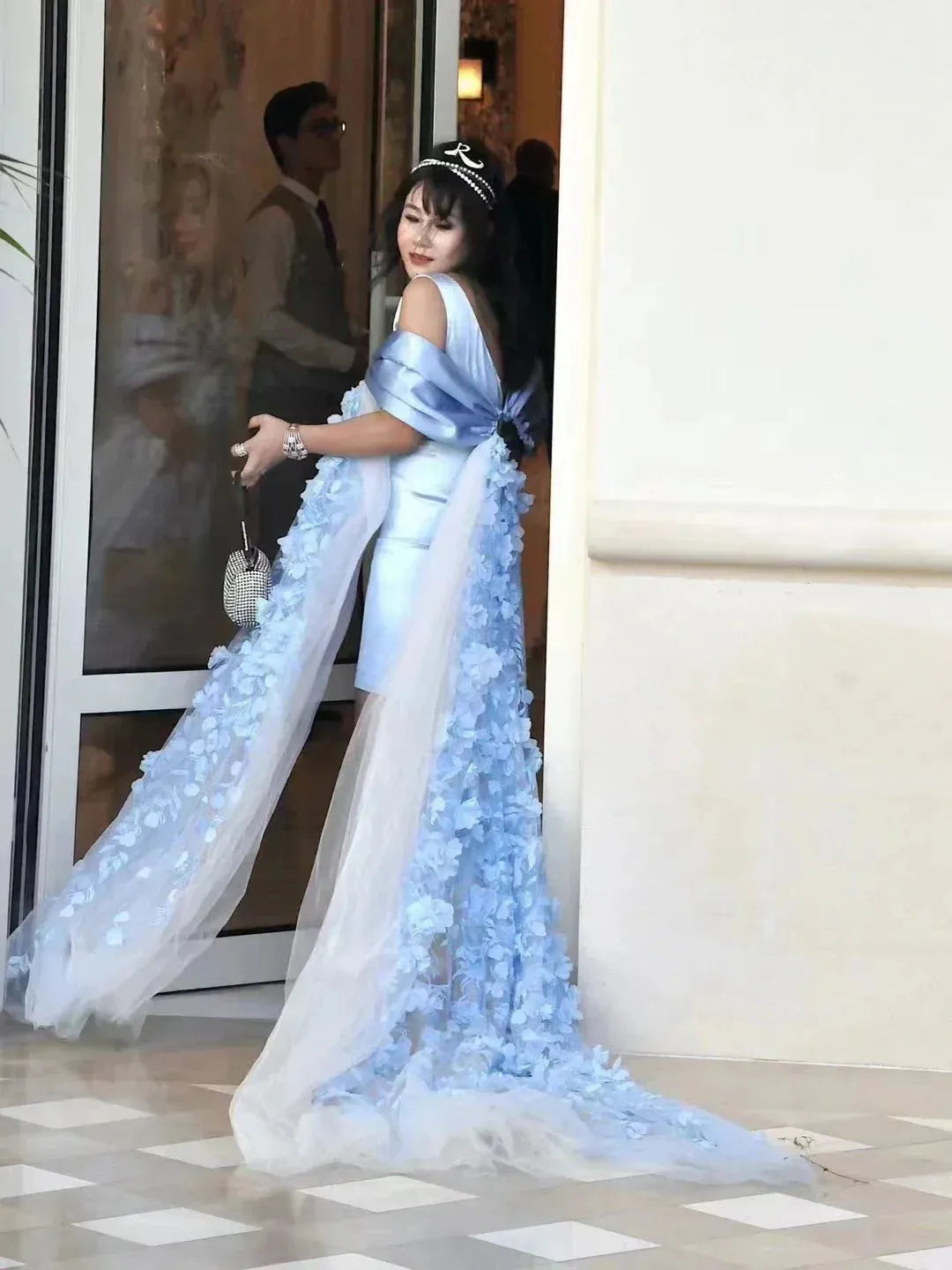 Elegant French Mesh Embroidery Tulle 3D Flower Fabric African Nigerian Lace Fabric For Wedding Party Dress 5Y/PCS As Picture5 5 Yards 120cm