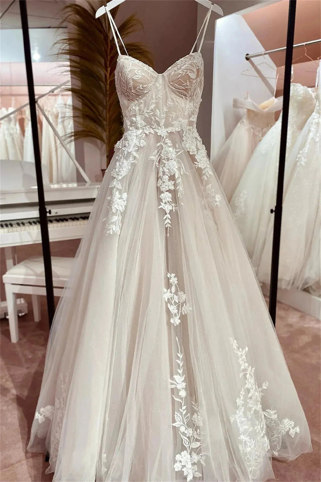 Aileen Suitable Dresses on Request Champagne Ball Gowns Tailing Luxurious Women's Evening Dresses for Prom Line A Wedding Dress Custom Color 