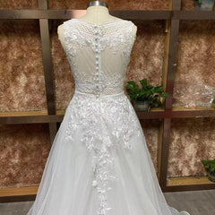 Vintage Vestidos De Novia A-line Wedding Dresses Bridal Gown  Appliques Sleeveless For Elegant Women Custom Made