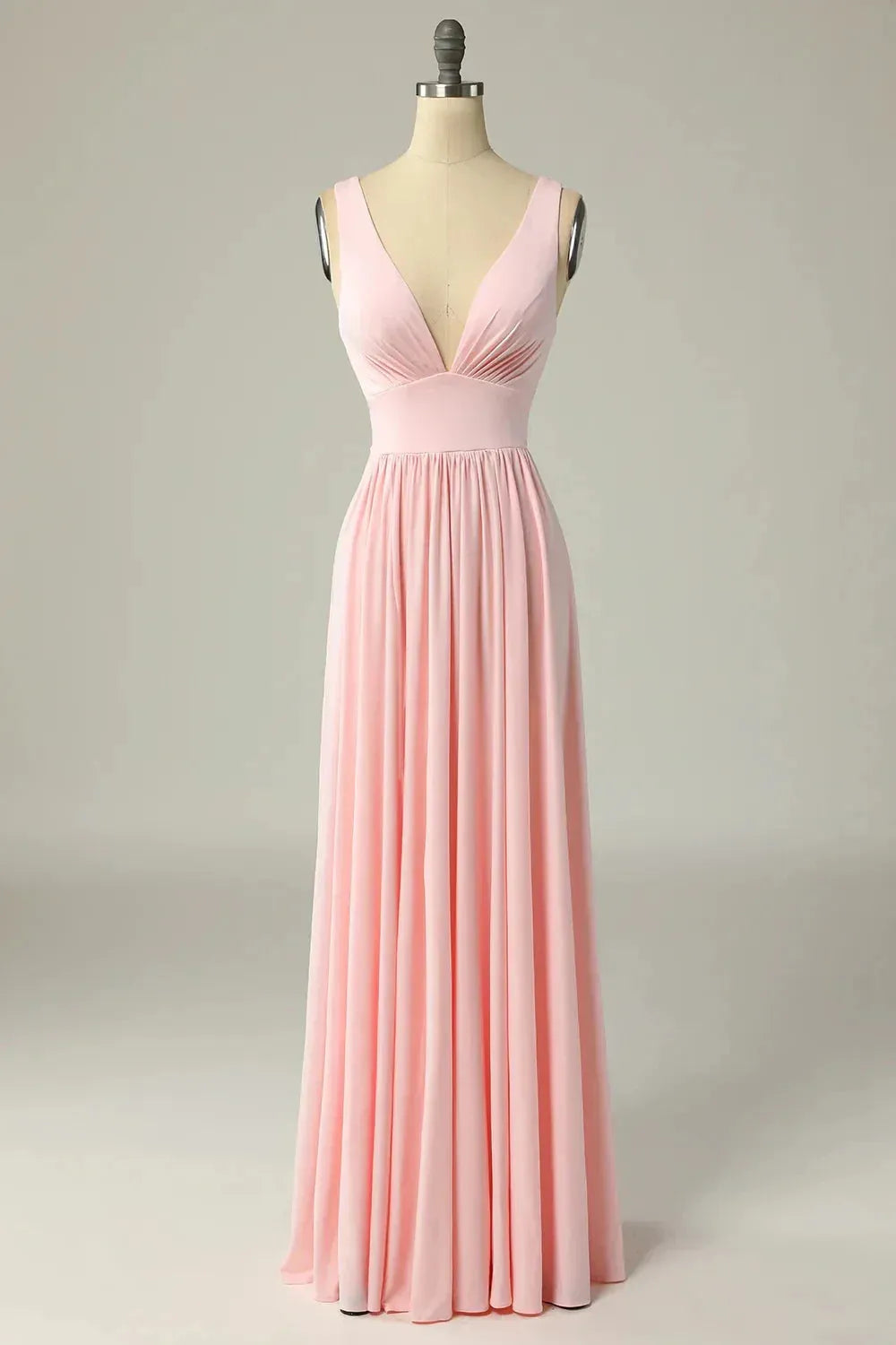 FATAPAESE Simple Bridesmaid Dresses Satin V Neck Slit Wedding Party Backless Women Dresses Buegundy Long Prom Party Gown Summer