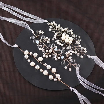 Fashion Korean Bracelet Handmade Simple Bride Bridesmaid Wrist Flower White Pearl Hand Flower Wedding Celebration Gift Jewelry