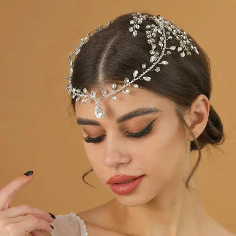 Luxury Crystal Headband Hairband Tiara For Women Bride Rhinestone Bridal Wedding Hair Accessories Jewelry Comb Headband Tiara