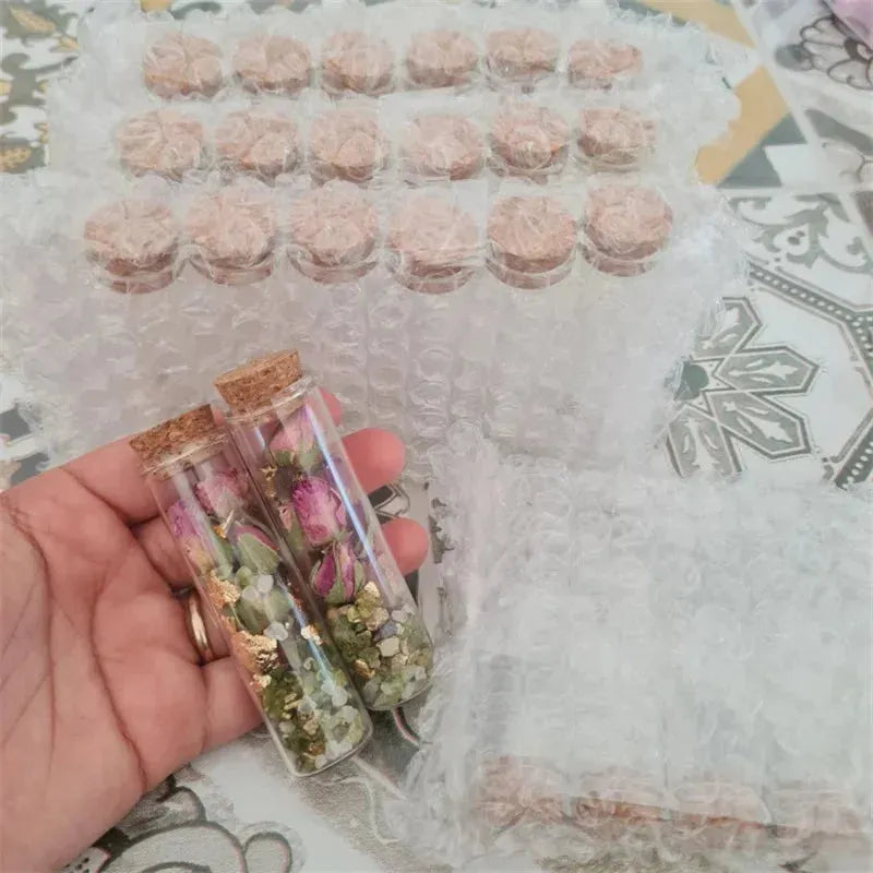 Glass Test Tube 50 pcs/lot Glass Bottle 17*22*80mm Cork Stopper Mini Bottles Small DIY Jars Wedding Decorative Vials