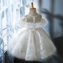 Baby Girl Princess Lace Fly Sleeve Tutu Dress Spädbarn Toddler Teen Vintage Vestido Party Pageant Birthday Baby Clothes 1-14Y