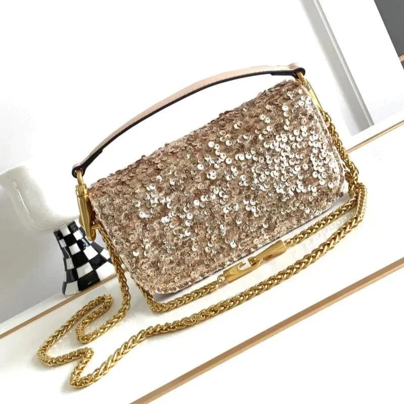Fashion embroidered beaded dinner bag high quality chain handbag designer shoulder bag multifunctional Joker Crossbody bag 2