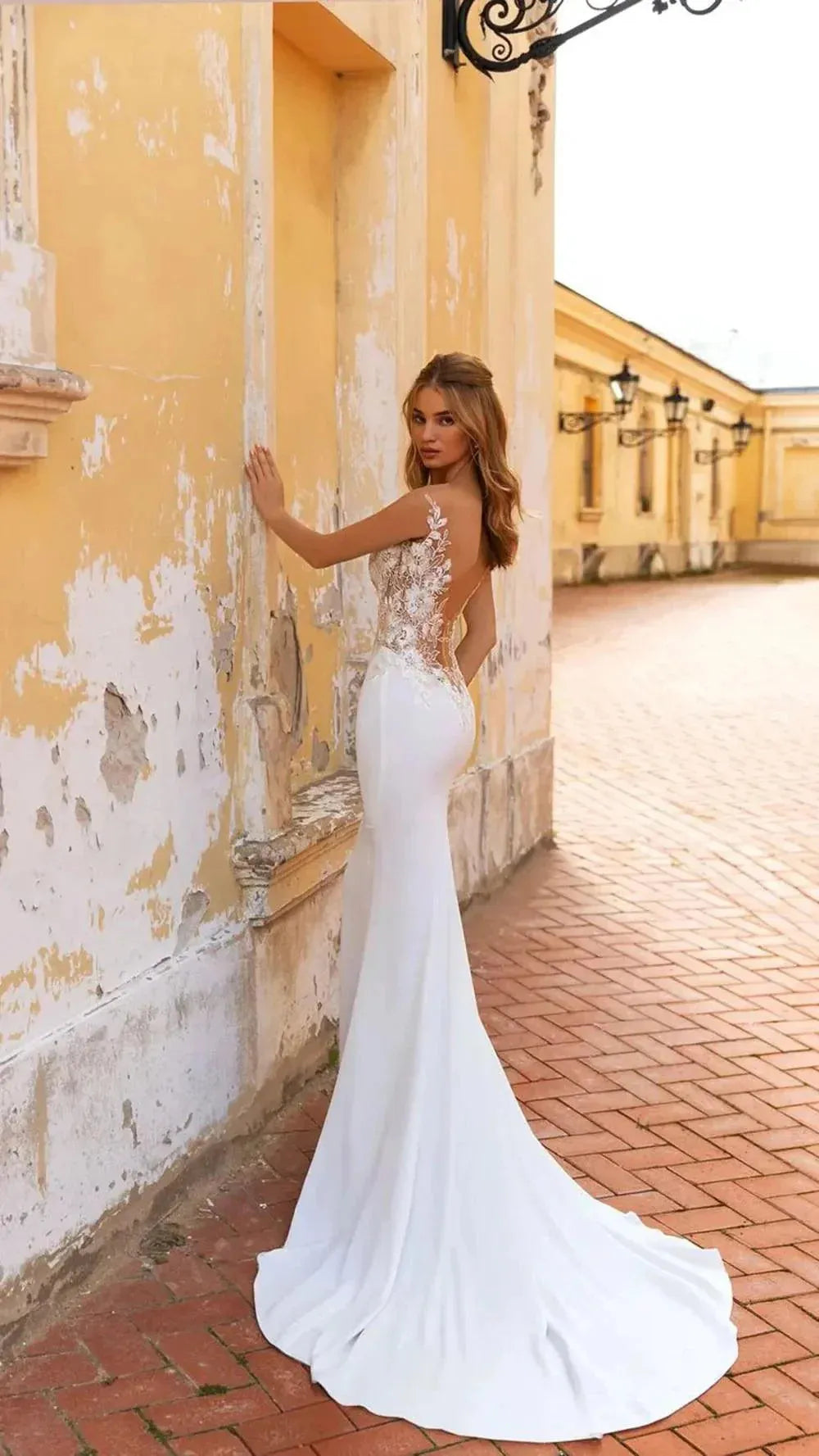 Charming Wedding Dresses Sweetheart Bridal Robes Lace Appliques Sleeveless Backless Mermaid Luxury Gowns Vestidos De Novia Mermaid