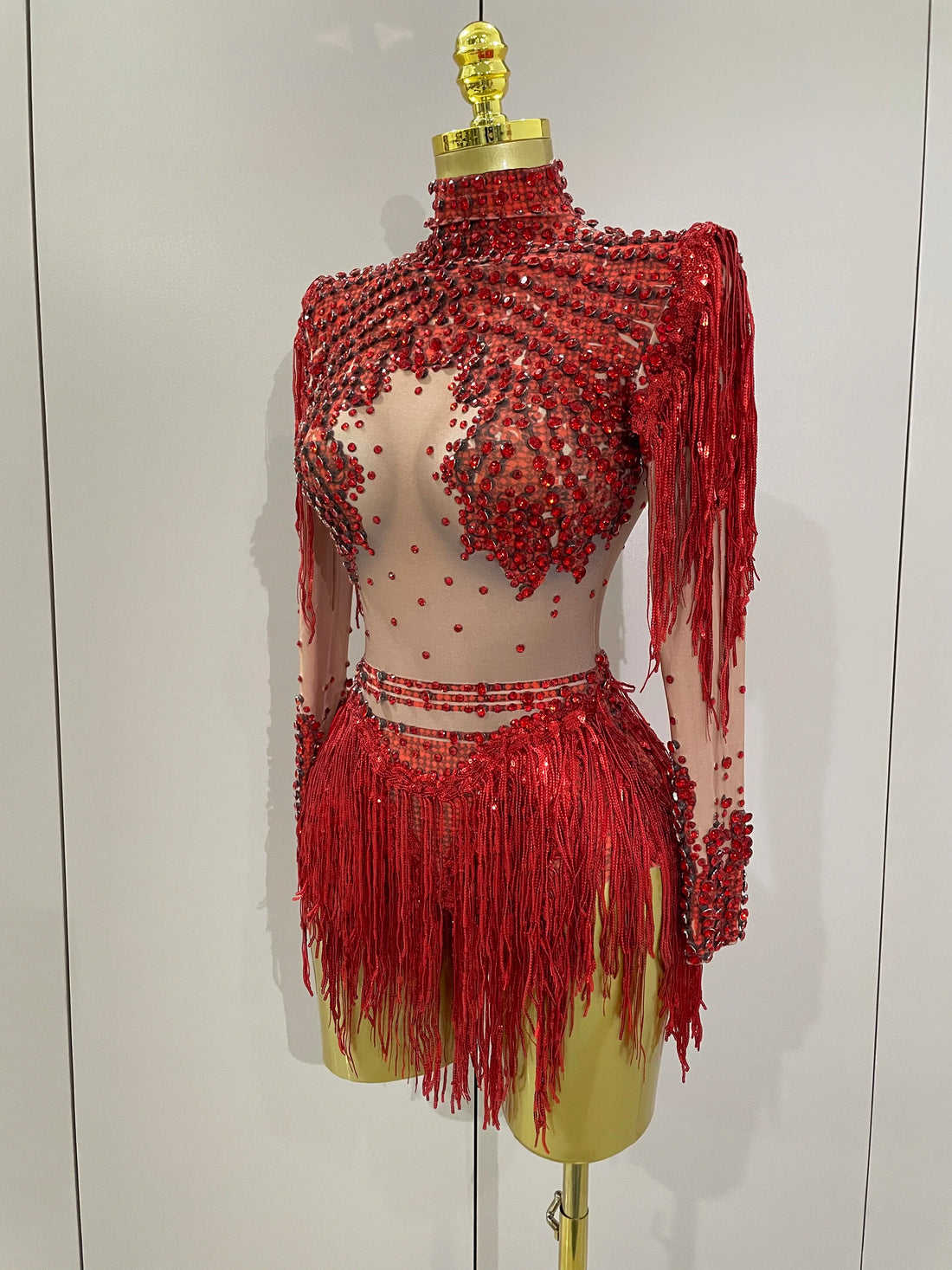 Sparkly Rhinestone Sequin Tassel Stretch Bodysuits 2025 Women Birthday Party Nightclub Dj Stage Performance Costume