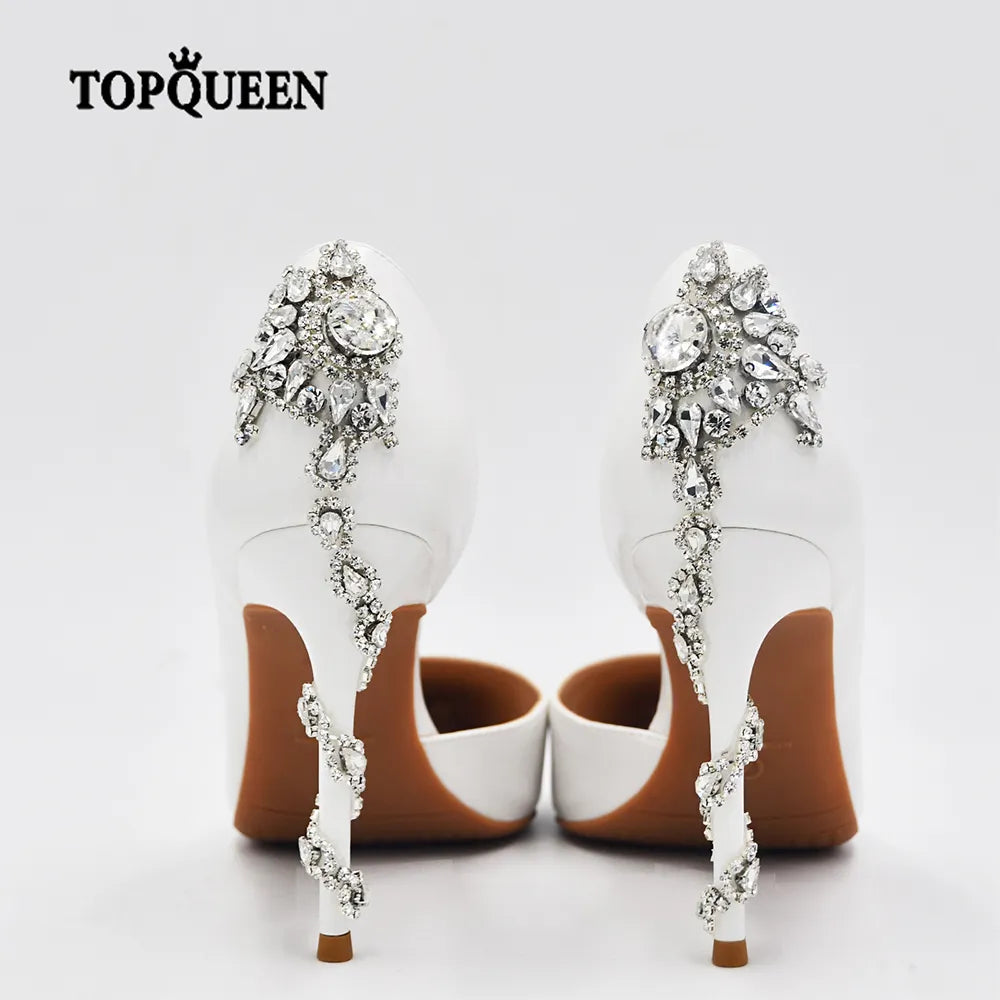 Wedding Bride High Heel Comfortable Classic Fashion Women Luxury Handmade Pointed Pumps For Prom A15