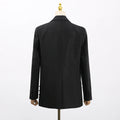Solid Spliced Bead Luxurious Jackets for Women Lapel Long Sleeves Patchwork Single Breasted Jacket Female Clothing