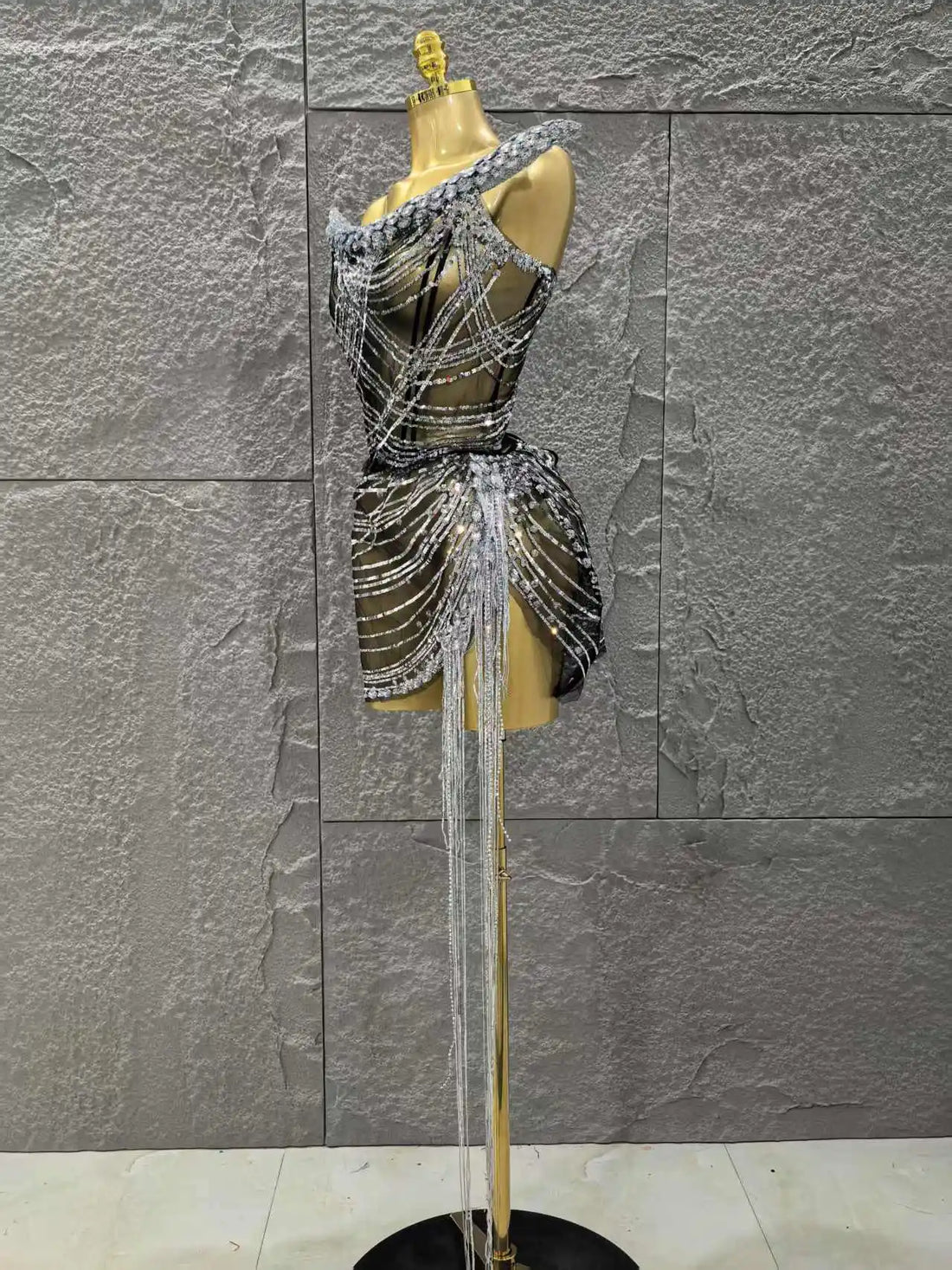 STOCK Women Sexy Strapless Shinning Sequins Bodycon Mini Dress Celebrate Nightclub Party Birthday Photo Shoot Stage Wear