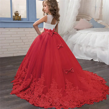 Teen Girls Long Dress Bridesmaid Kids Dresses for 6-14 Years Children Princess Party Wedding Prom Gown Formal Occasion Dresses