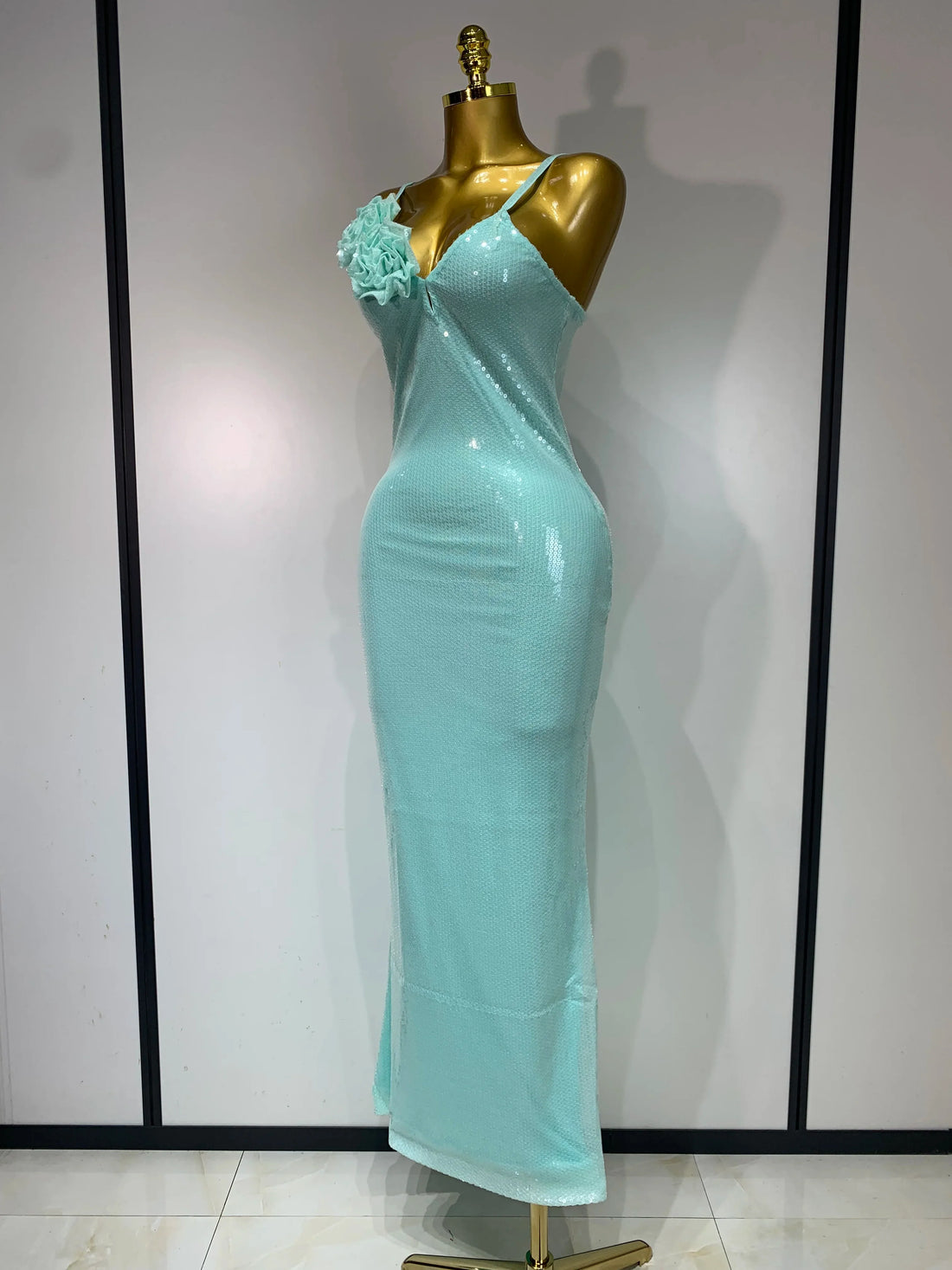 Women Sexy Sling V Neck Appliques Sequines Glitter Bodycon Long Dresses  Luxury Birthday Party Celebrity Evening Prom Gown