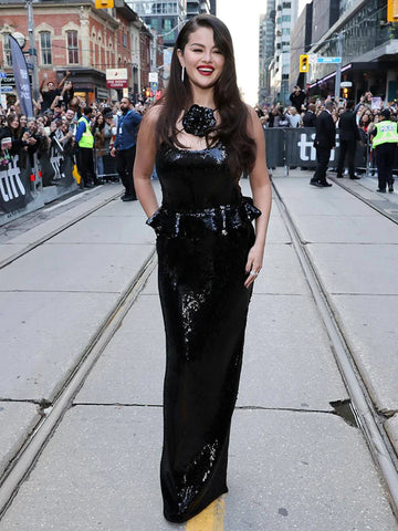 2025 Sexy Women Sequined Long Dress Spaghetti Strap Sleeveless Three-Dimensional Flower Decoration Backless Dress Party Vestidos