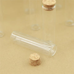 Glass Test Tube 50 PCS/Lot Glass Bottle 17*22*80mm Cork Stopper Mini -flasker Små DIY -krukker Bryllupsdekorative hetteglass