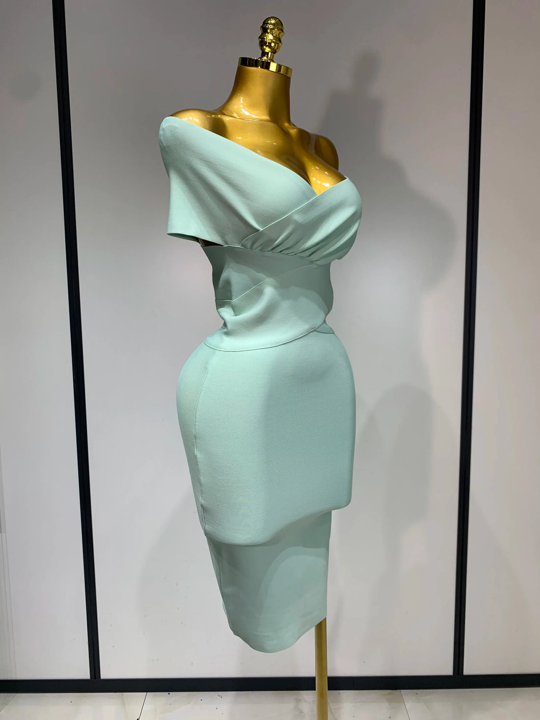 Women Bodycon Sexy Off The Shoulder Bandage Dress Club Dress Midi Celebrity Elegant Party Luxury Birthday Dress