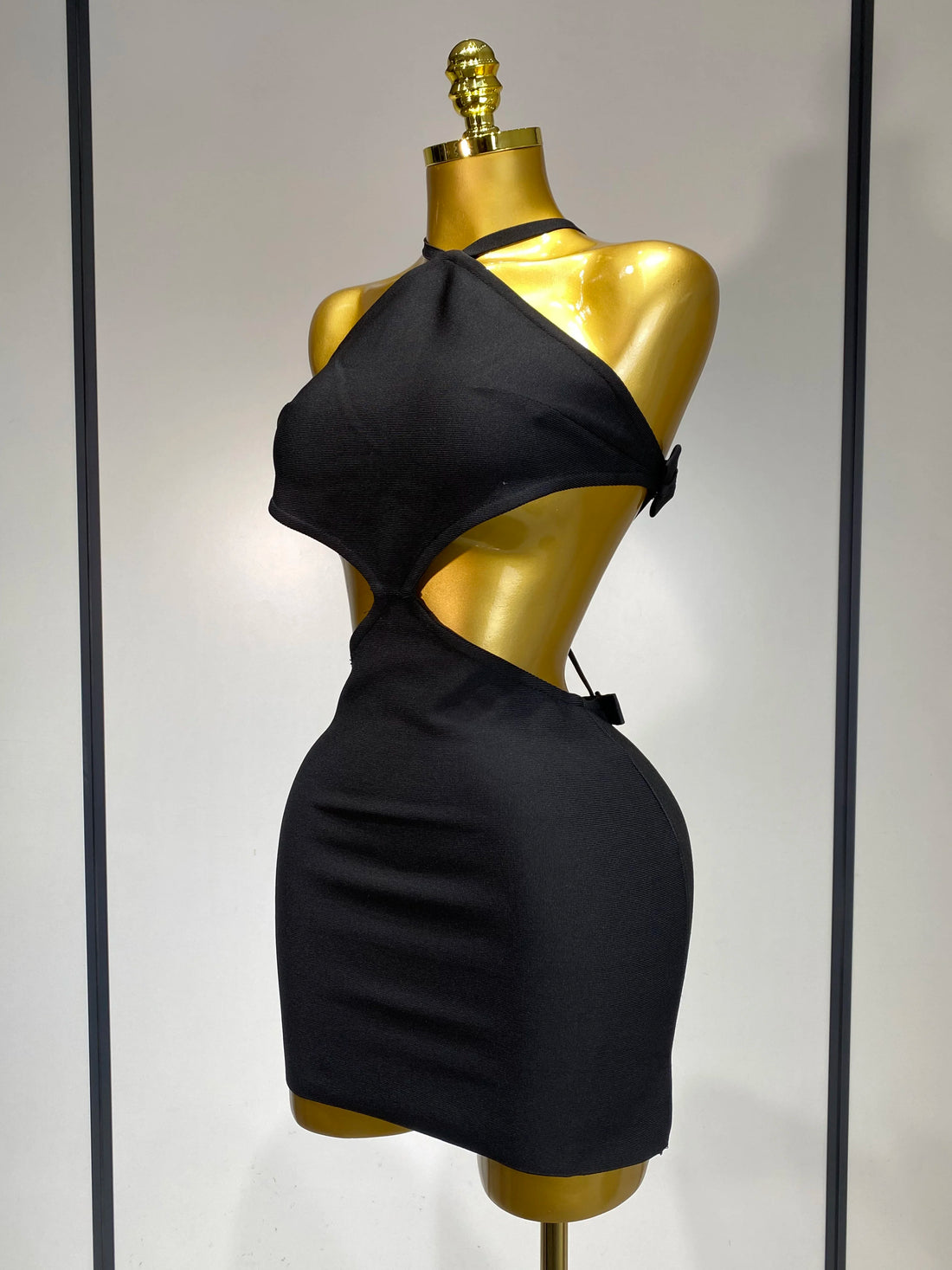 Women Sexy Backless Black Cut Out Bow Tie Bodycon Bandage Dress 2025 Celebirty Elegant Evening Party Luxury Birthday Dresses