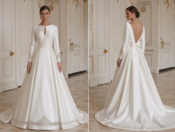 Satin Wedding Dress Contemporary Bridal Style