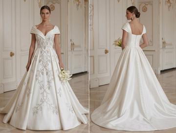 Satin Wedding Dress For Black Tie Wedding Bridal