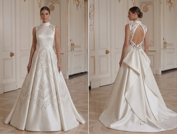 Satin Wedding Dress For Luxury Wedding Bridal