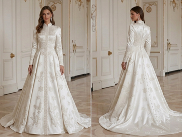 Satin Wedding Dress For Winter Wedding Satin Style