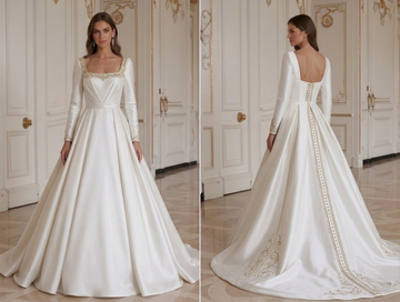 Satin Wedding Dress Old Money Elegant Style