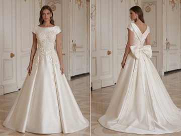 Vestido de Novia de Satén en Oferta Estilo Nupcial