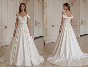 Satin Wedding Dress Soft Elegant Bridal Design
