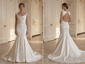 Satin Wedding Dress With Romantic Silhouette
