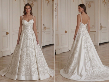 Satin Wedding Dress With Sweetheart Neckline