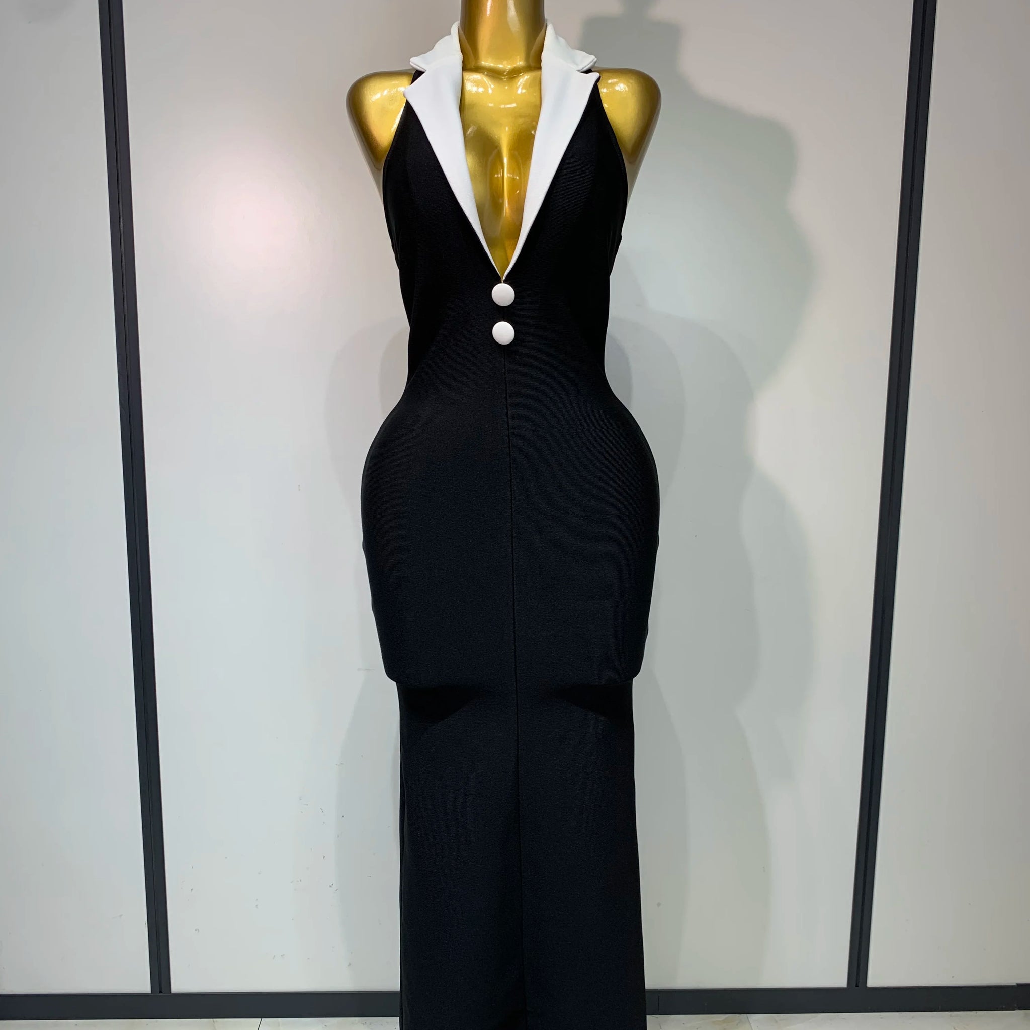 Sexy Halter Backless Maxi Dress For Women Celebrity Elegant Gown Sleeveless Bodycon Club Birthday Evening Party Wedding Dresses