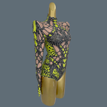 Sparkly Rhinestone Spandex Elastic Bodysuit gig Party Show Costume Fashion Women Dance Bodysuit Sexy Girls Club Wear Chongdong