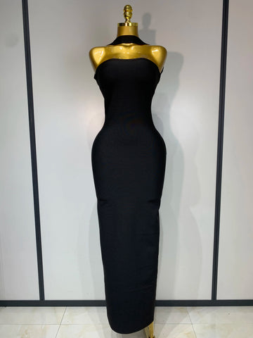Women Sexy Backless Bodycon Bandage Dress Sleeveless Maxi Long Elegant Dresses 2025 Luxury Birthday Dress Club Party Outfit