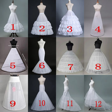 Petticoat Crinoline Slips Hoop Skirt Vintage  Underskirt for Gown Dress Many Styles for Bridal Wedding