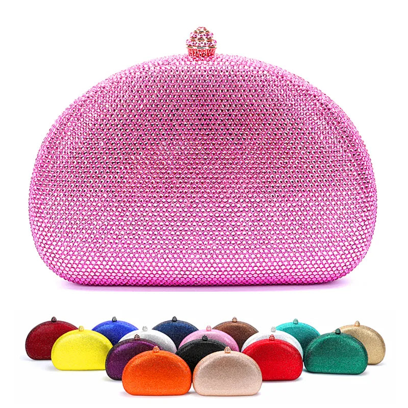 Bolso de mano para mujer con diamante cristalino brillante, bolso de fiesta para boda, Navidad, regalo de boda del Día de San Valentín 