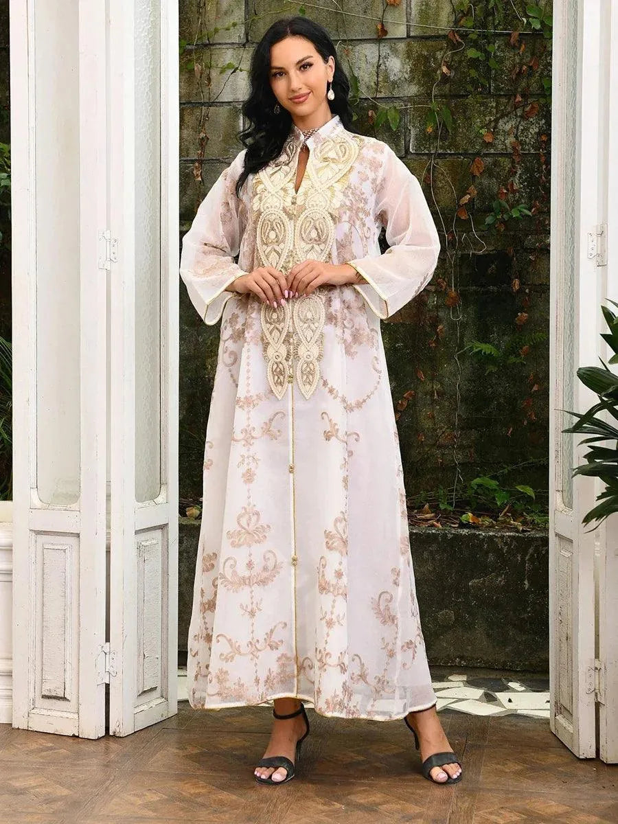 Moroccan Caftan Muslim Woman Dress Eid 2022 Luruxy Embroidered Turkey Arabic Oman Dubai Jalabiat Islamic Abayas Dresses Evening