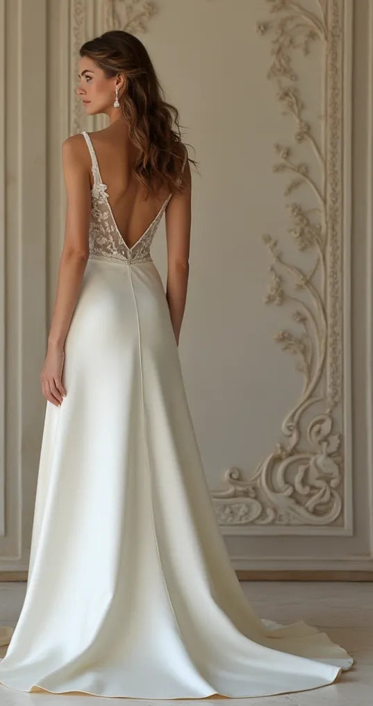 Wedding Dress Bridal Gown for Elegant & Exquisite Wedding Dress – Luxury Bridal Gown, Modern, High Couture, Custom-Made AI