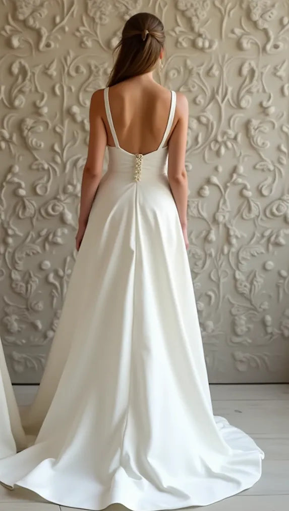 Wedding Dress Bridal Gown for Elegant & Exquisite Wedding Dress – Luxury Bridal Gown, Modern, High Couture, Custom-Made AI