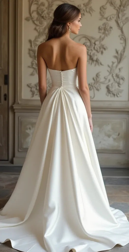 Wedding Dress Bridal Gown for Elegant & Exquisite Wedding Dress – Luxury Bridal Gown, Modern, High Couture, Custom-Made AI