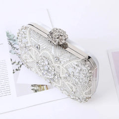 New Women's Handheld Bag with European and American Style Diamond Embedding Party Evening Dress Bag Bridesmaid Storage Bag