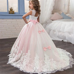 Vestido largo para niñas adolescentes, vestidos de dama de honor para niñas de 6 a 14 años, vestidos de princesa para fiestas, bodas, graduaciones, vestidos para ocasiones formales 