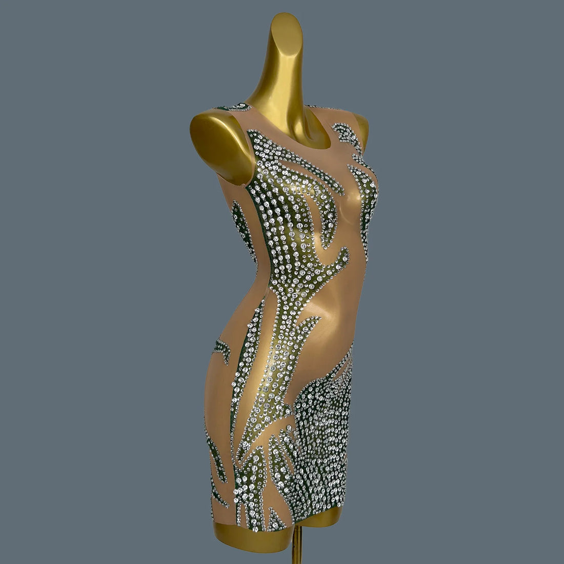 High End Luxury Performance Dresses for Women Fashion Diamond Prom Mini Bodycon Dress 2024 Elegant Party Evening Dresses Lvyi