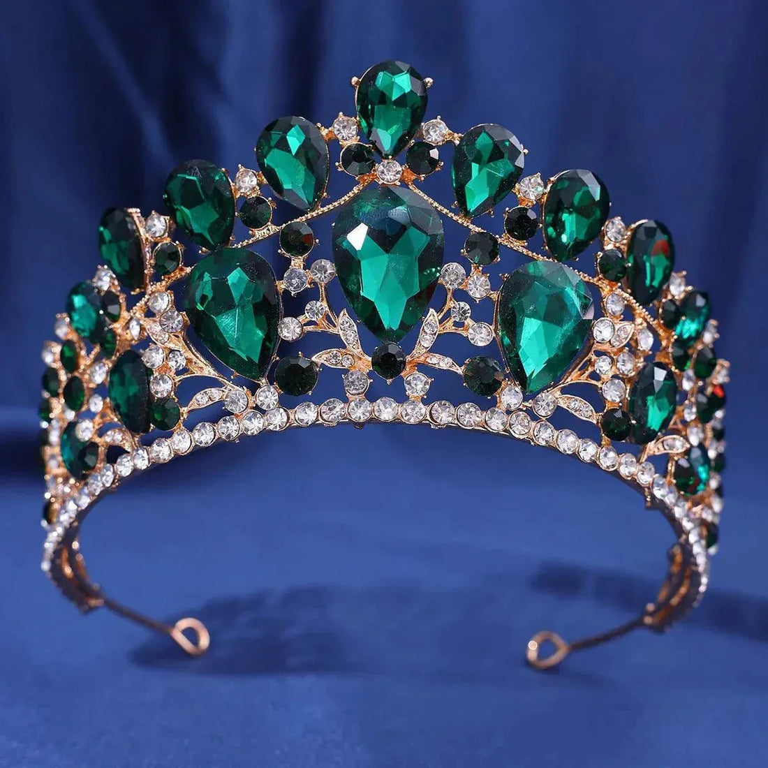 Quality Big Rhinestone Wedding Crown Big Waterdrop Crystal Bridal Crown Women Tiara Baroque Headband Bride Queen Diadem Headwear